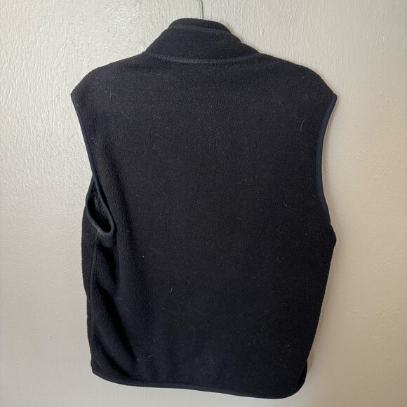 VINTAGE PATAGONIA Black Fleece Zip Up Vest Size Large Casual winter fall - Picture 7 of 7